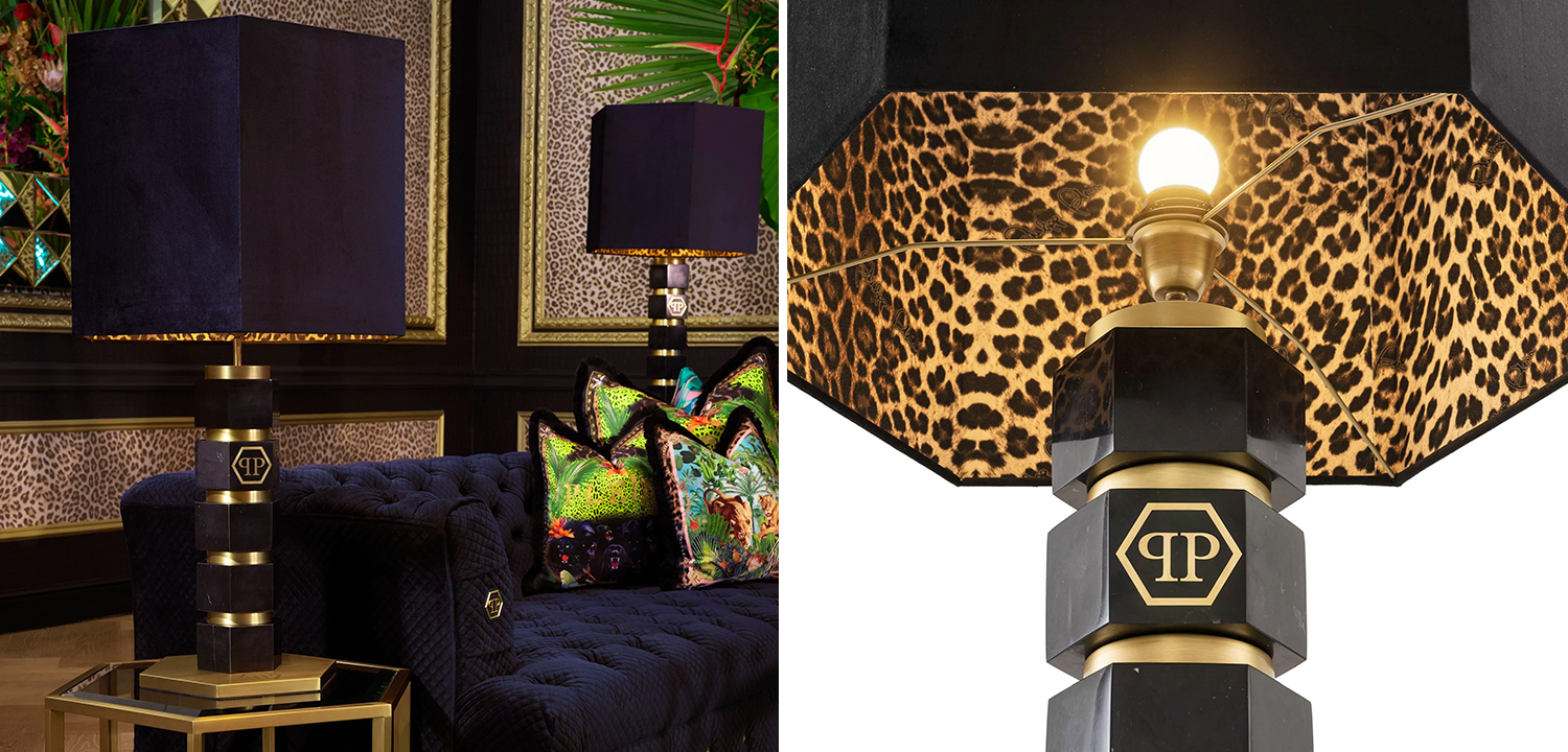 Настольная лампа Philipp Plein Table Lamp Hexagon Черная - фото