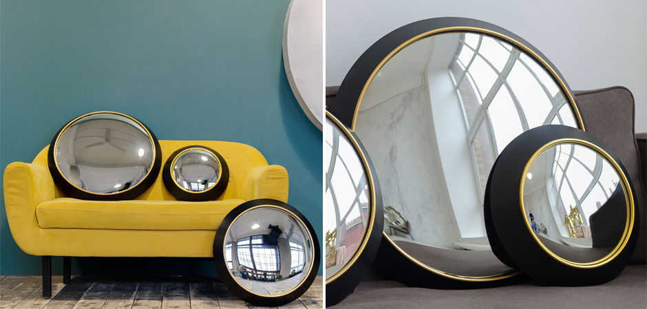 Зеркало Black Circle Fish-eye Mirror Зеркало Black Circle Fish-eye Mirror - Loft-Concept в Брянске