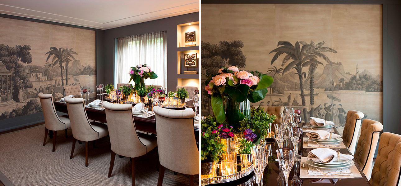 Обои ручная роспись Procession Chinoise Eau Forte on antique scenic Xuan paper - фото