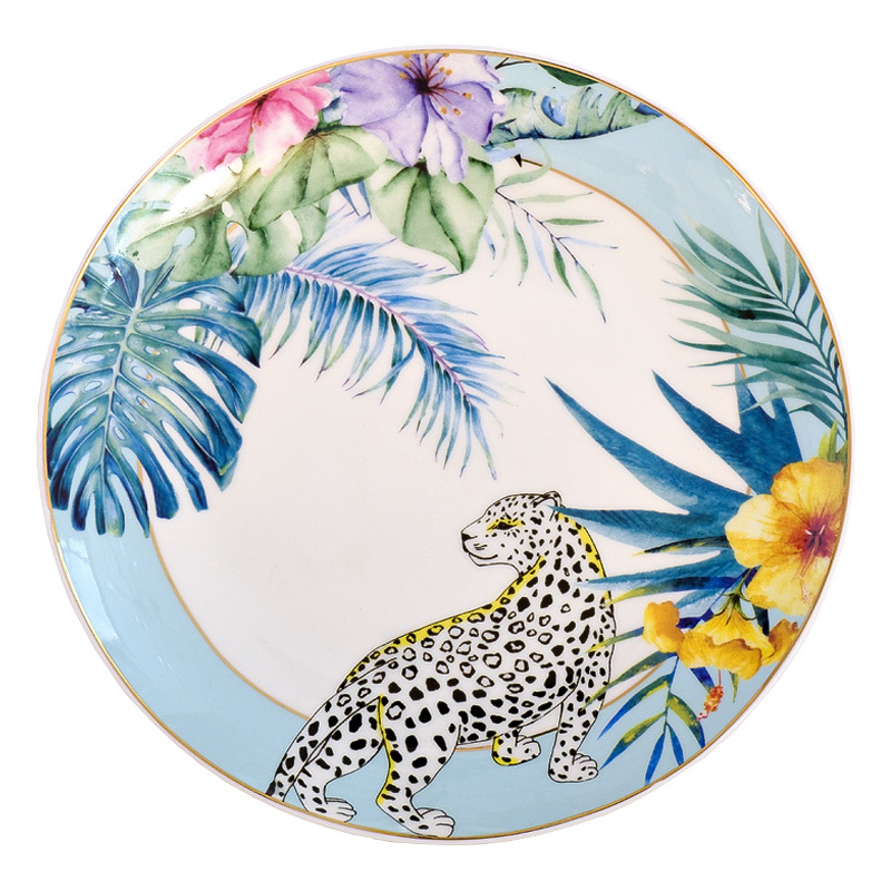 Тарелка NATURE Guepard blue Мульти Тарелка NATURE Guepard blue Мульти в Брянске | Loft Concept