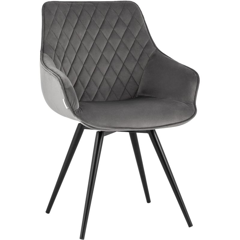Вращающийся Стул Seoul Chair Серый Велюр Серый Черный Вращающийся Стул Seoul Chair Серый Велюр Серый Черный в Брянске | Loft Concept