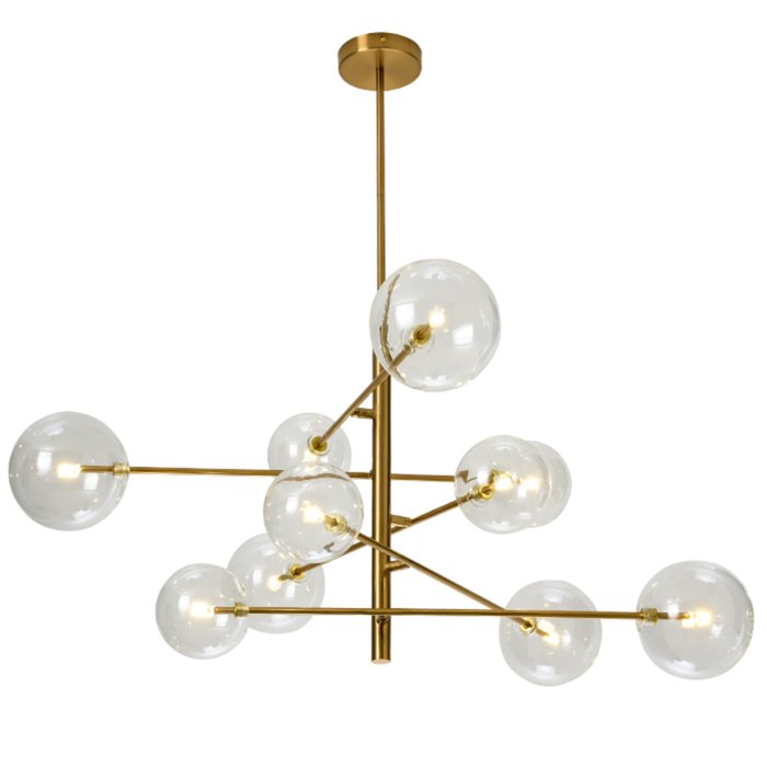 Люстра Bolle hanging lamp диаметр 100 см Латунь Античная полированная Прозрачное Стекло Люстра Bolle hanging lamp диаметр 100 см Латунь Античная полированная Прозрачное Стекло в Брянске | Loft Concept