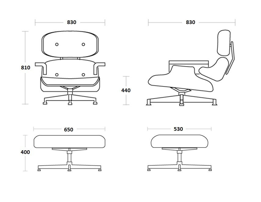 Кресло Eames Lounge Chair & Ottoman Кресло Eames Lounge Chair & Ottoman в Брянске