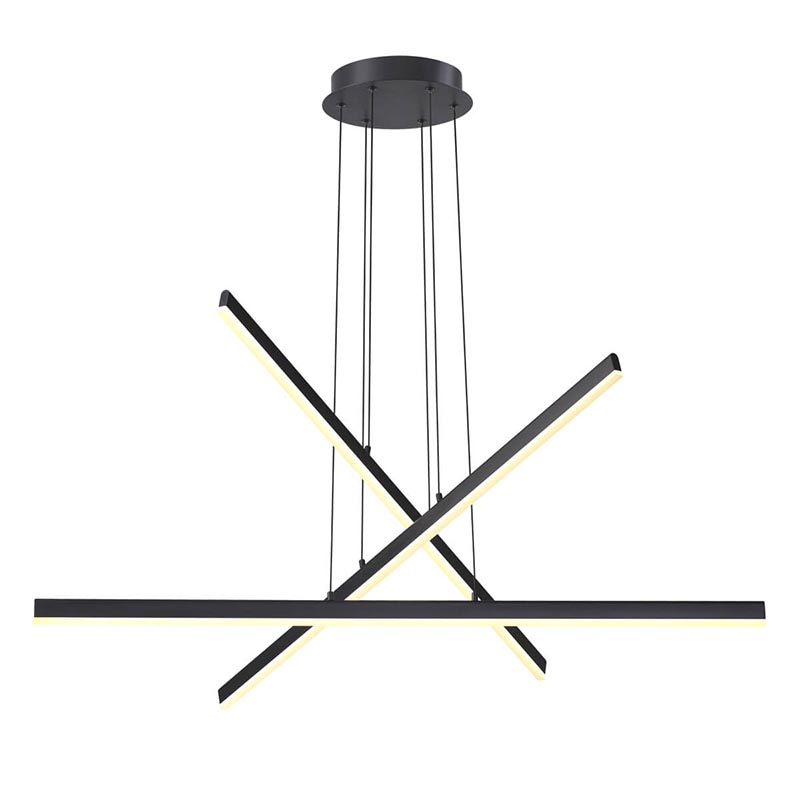 Люстра Rolf Black Lines Chandelier Черный Люстра Rolf Black Lines Chandelier Черный в Брянске | Loft Concept