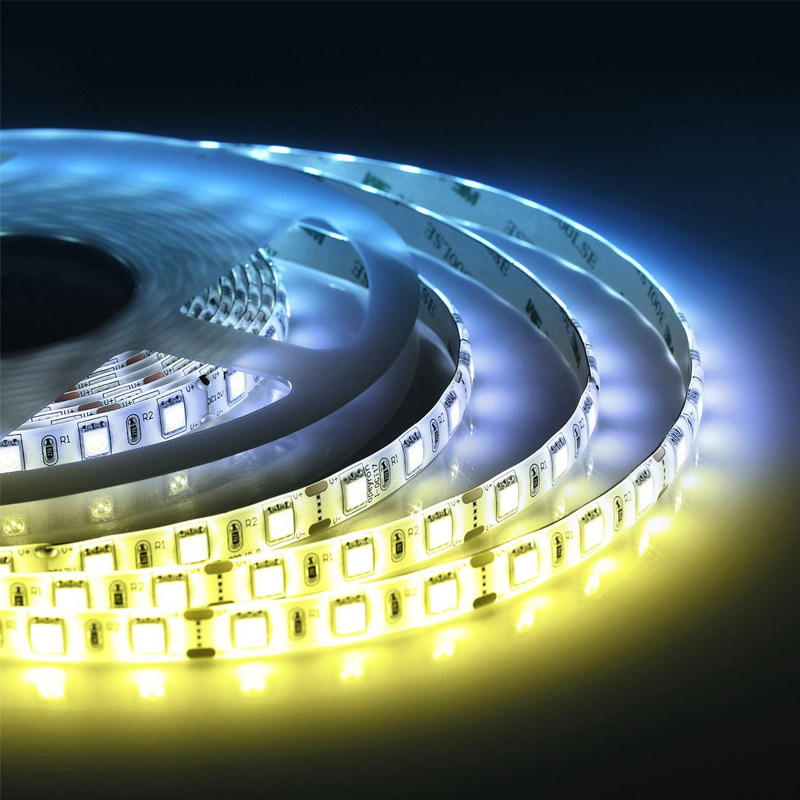 Комплект светодиодной ленты 14,4W/m 60LED/m 5050SMD теплый белый/холодный белый 2,5M Белый Комплект светодиодной ленты 14,4W/m 60LED/m 5050SMD теплый белый/холодный белый 2,5M Белый в Брянске | Loft Concept