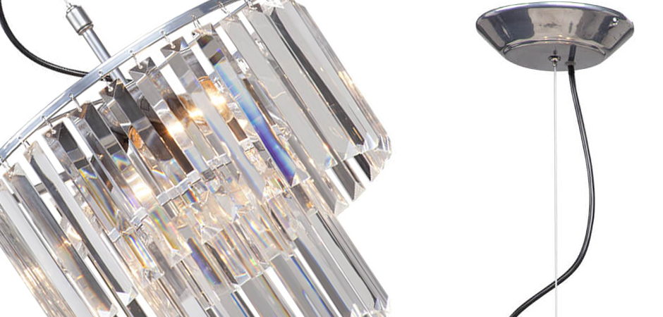 Люстра ODEON CLEAR GLASS 2-TIER Chrome прозрачное стекло D 31 Люстра ODEON CLEAR GLASS 2-TIER Chrome прозрачное стекло D 31 - Loft-Concept в Брянске