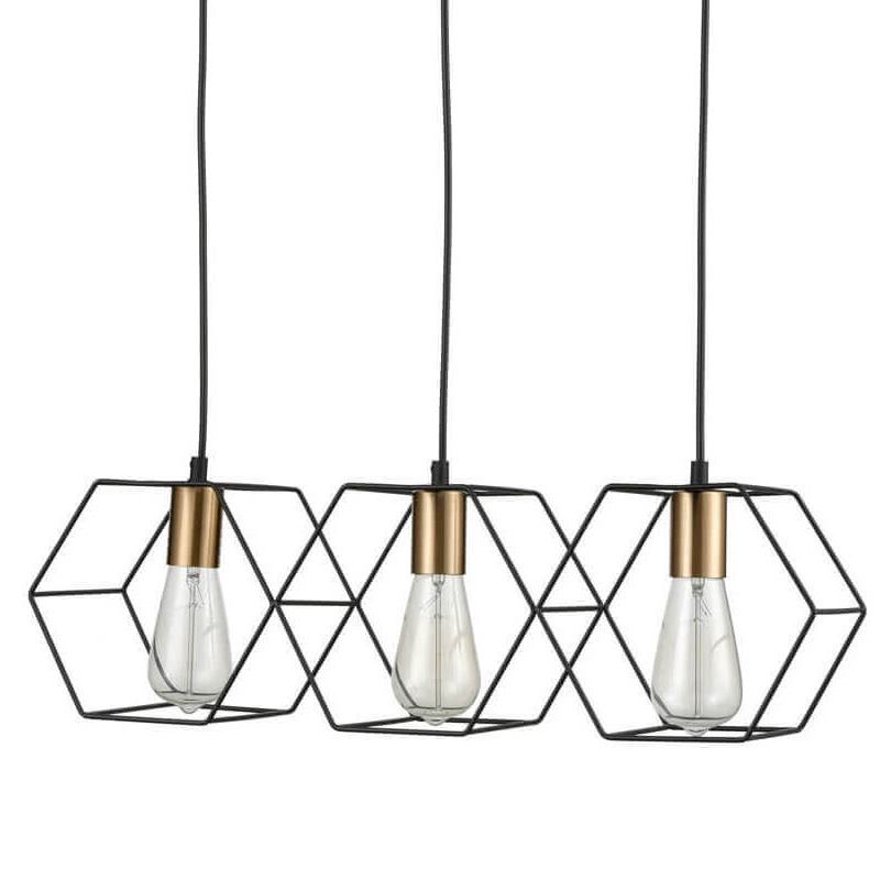 Люстра Loft Wire Cage Pendant 3 Черный Люстра Loft Wire Cage Pendant 3 Черный в Брянске | Loft Concept