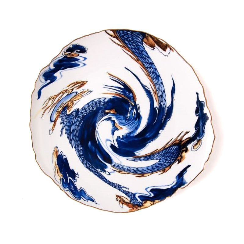 Тарелка Seletti Imari Dragon Белый Синий Тарелка Seletti Imari Dragon Белый Синий в Брянске | Loft Concept