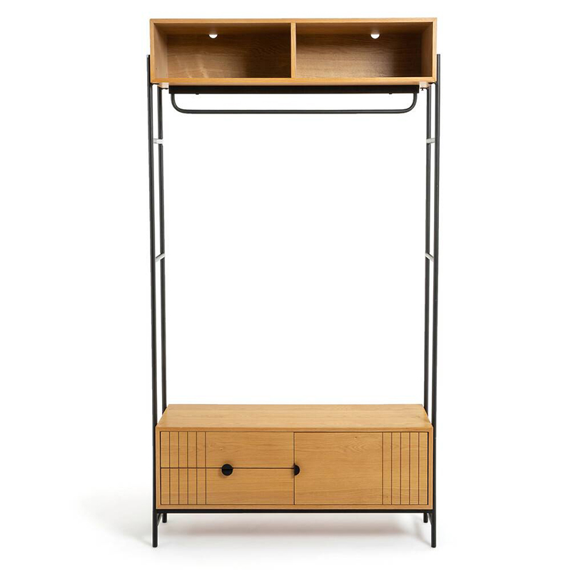 Шкаф Domar Wardrobe Светлый дуб Черный Шкаф Domar Wardrobe Светлый дуб Черный в Брянске | Loft Concept