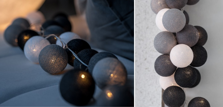 Гирлянда хлопковые фонарики Сotton Ball Antra - Loft-Concept в Брянске