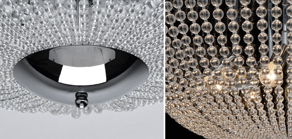 Потолочный светильник Virginia Clear Beads ceiling Chrome S Потолочный светильник Virginia Clear Beads ceiling Chrome S - Loft-Concept в Брянске
