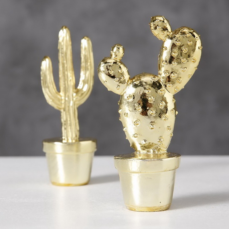 Набор статуэток Golden Cactus Figurine Золотой в Брянске | Loft Concept 