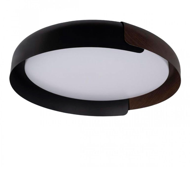 Светильник потолочный круглый Assol cup Black Wood диаметр 46 Черный матовый Коричневый Светильник потолочный круглый Assol cup Black Wood диаметр 46 Черный матовый Коричневый в Брянске | Loft Concept