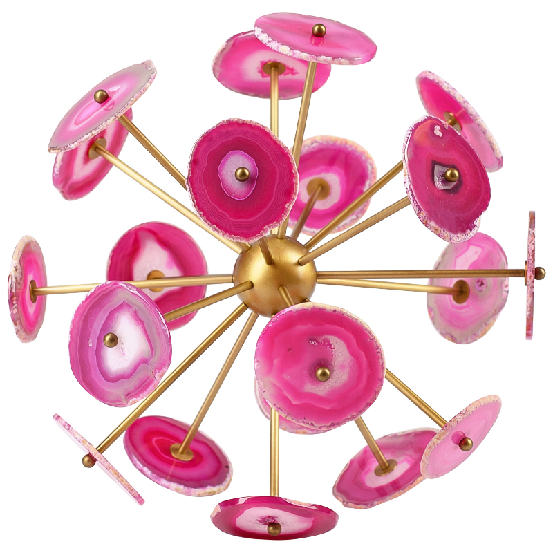 Декоративная статуэтка Agate Statuette Pink Розовый Золотой Декоративная статуэтка Agate Statuette Pink Розовый Золотой в Брянске | Loft Concept