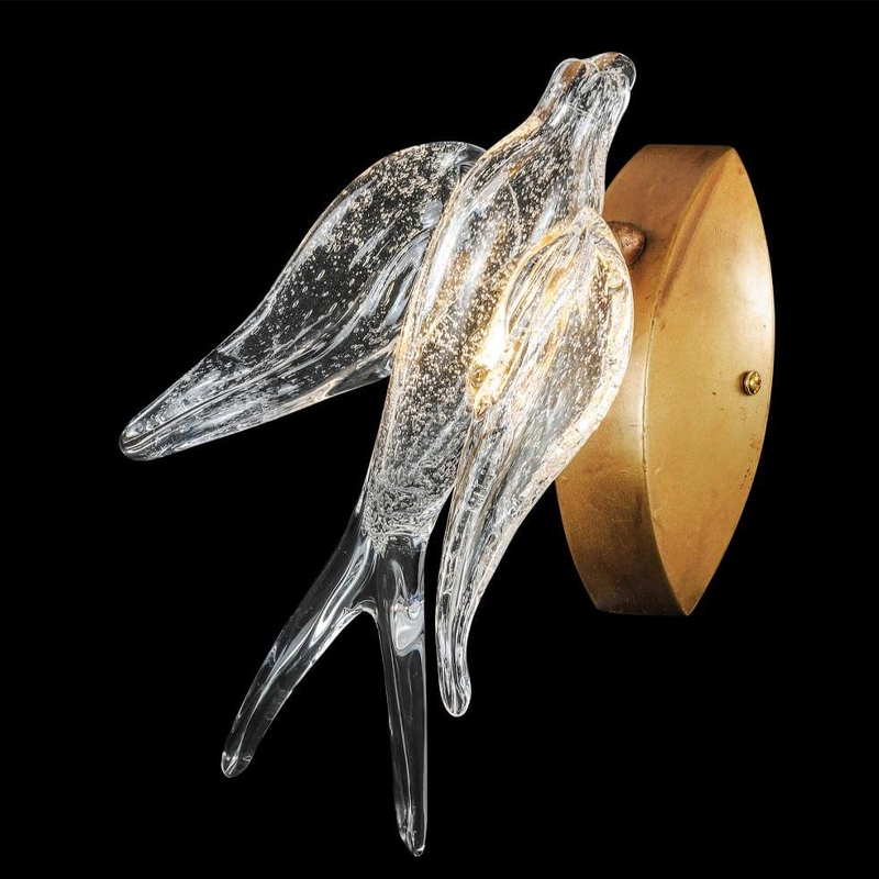 Декоративное светодиодное бра The swallow nest Медь Прозрачный Декоративное светодиодное бра The swallow nest Медь Прозрачный в Брянске | Loft Concept