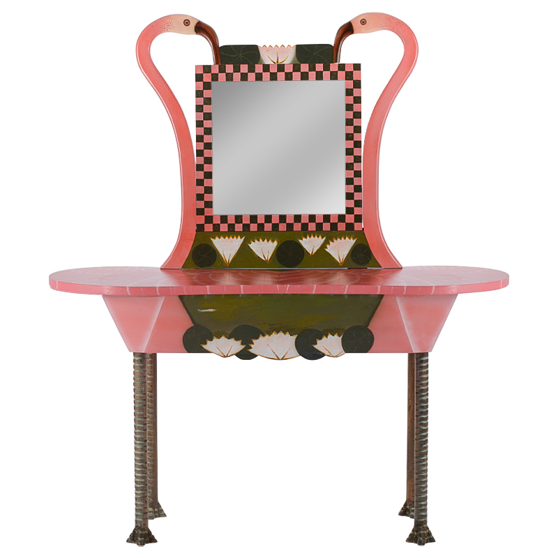 Трельяж Flamingos and Lotus Dressing Table Розовый Латунь в Брянске | Loft Concept 