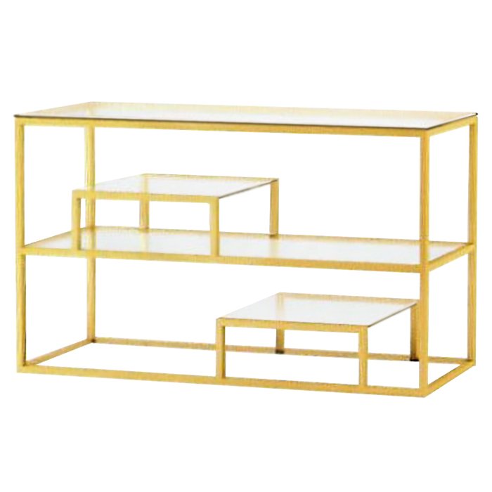 Консоль Step Console Gold Глянцевое золото Прозрачный (Transparent) Консоль Step Console Gold Глянцевое золото Прозрачный (Transparent) в Брянске | Loft Concept