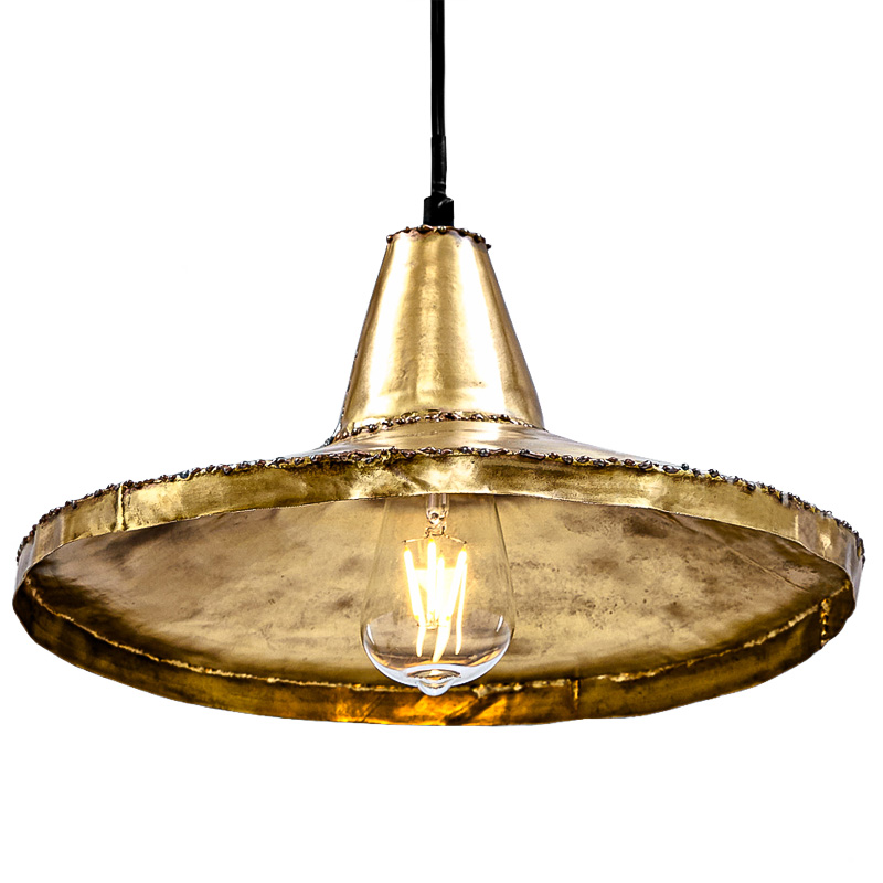 Подвесной светильник Rough Gold Pendant II Винтажное глянцевое золото с состаренным эффектом Подвесной светильник Rough Gold Pendant II Винтажное глянцевое золото с состаренным эффектом в Брянске | Loft Concept