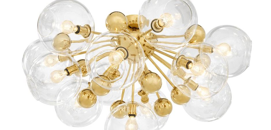 Потолочный светильник Eichholtz Ceiling Lamp Soleil Gold Потолочный светильник Eichholtz Ceiling Lamp Soleil Gold - Loft-Concept в Брянске