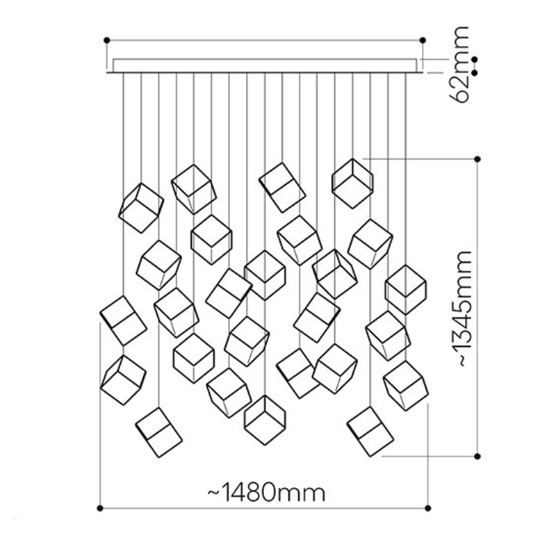 Люстра Pyrite Chrome 26 Rectangle Люстра Pyrite Chrome 26 Rectangle в Брянске