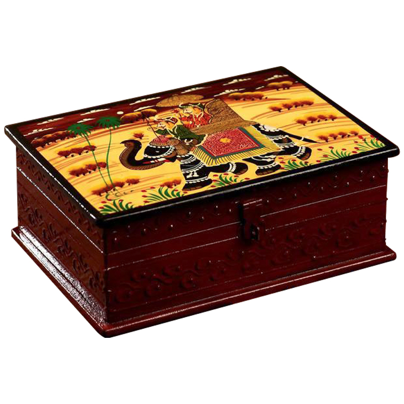 Шкатулка Maharaja Rides Elephant Box Коричневый Мульти Шкатулка Maharaja Rides Elephant Box Коричневый Мульти в Брянске | Loft Concept