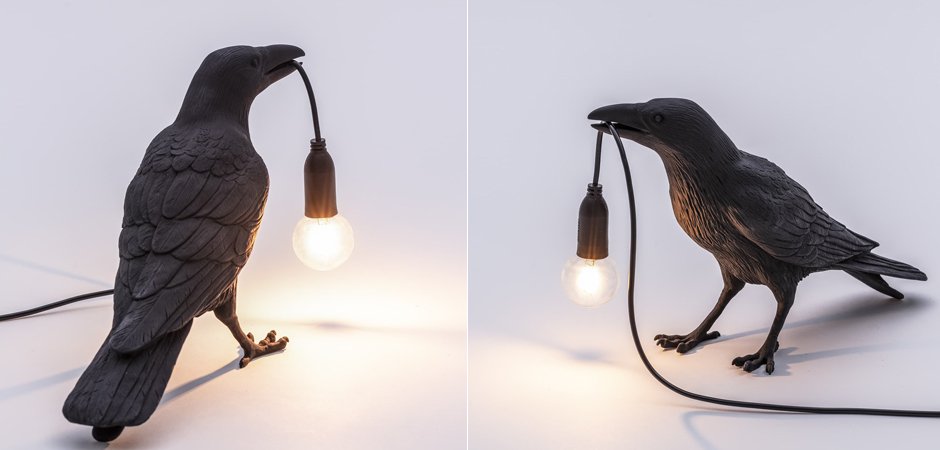 Настольная лампа Bird Lamp Black Waiting Настольная лампа Bird Lamp Black Waiting - Loft-Concept в Брянске