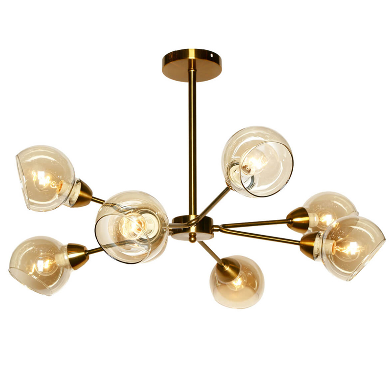 Светильник Sputnik Loft Globe Латунь Янтарь (Amber) Светильник Sputnik Loft Globe Латунь Янтарь (Amber) в Брянске | Loft Concept