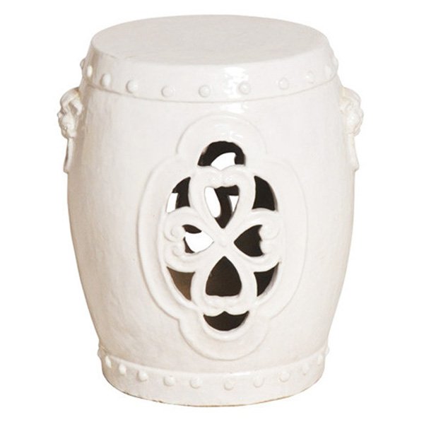 Керамический табурет Clover Garden Stool - White Белый Керамический табурет Clover Garden Stool - White Белый в Брянске | Loft Concept