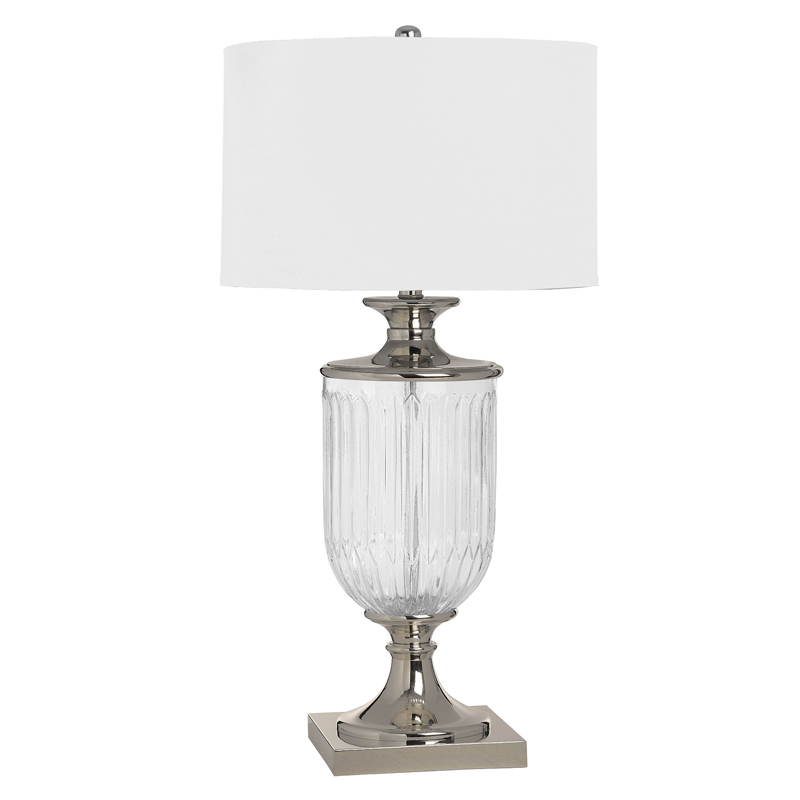Настольная лампа Eduarda Glass Bowl Table lamp Никель Настольная лампа Eduarda Glass Bowl Table lamp Никель в Брянске | Loft Concept