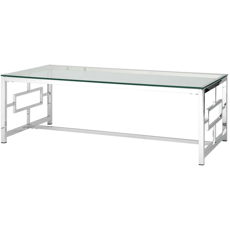 Столик кофейный Milan Tables Silver Серебряный Прозрачное Стекло в Брянске | Loft Concept 