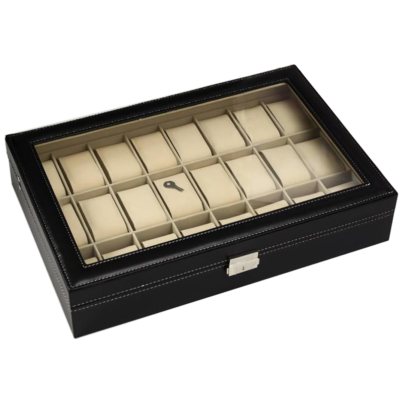 Шкатулка для часов Loyce Watch Box Черный Бежевый Шкатулка для часов Loyce Watch Box Черный Бежевый в Брянске | Loft Concept