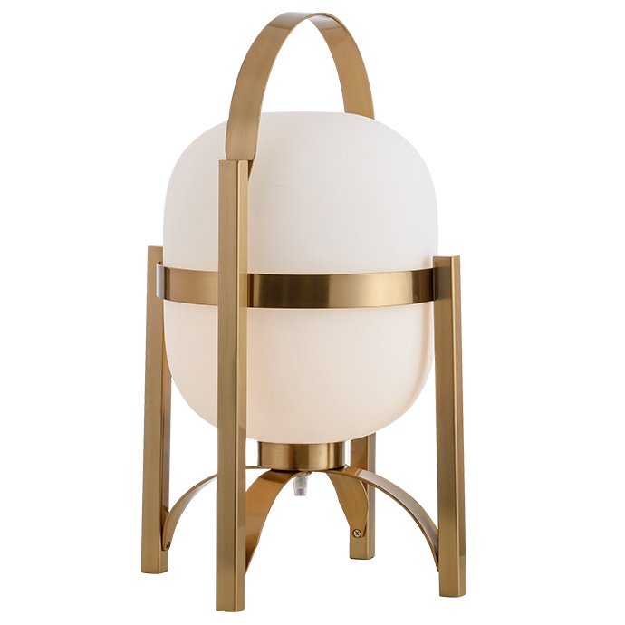 Настольная лампа Brass Stand Латунь Белый Настольная лампа Brass Stand Латунь Белый в Брянске | Loft Concept