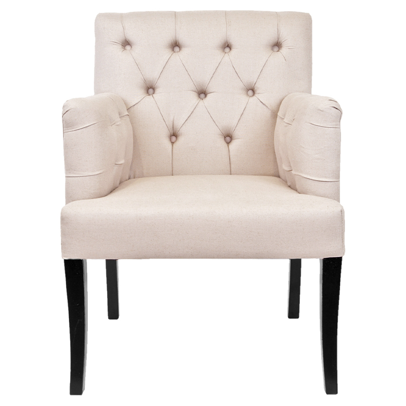 Кресло Addison Chic Armchair beige flax Бежевый Черный в Брянске | Loft Concept 