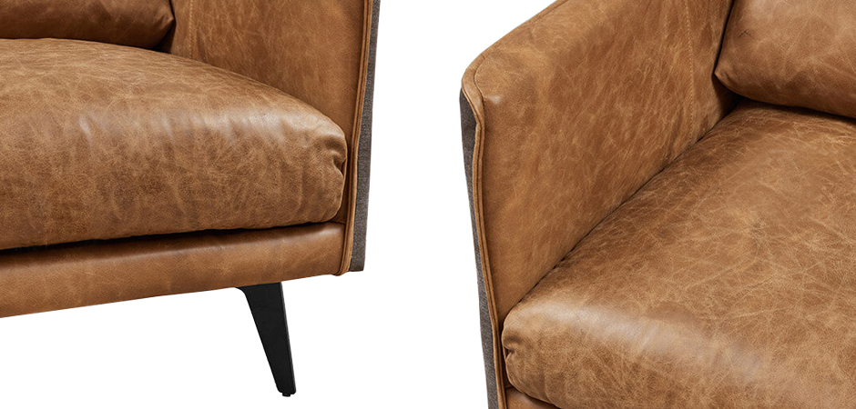 Кресло Caramel Leather & Textiles Armchair Кресло Caramel Leather & Textiles Armchair - Loft-Concept в Брянске