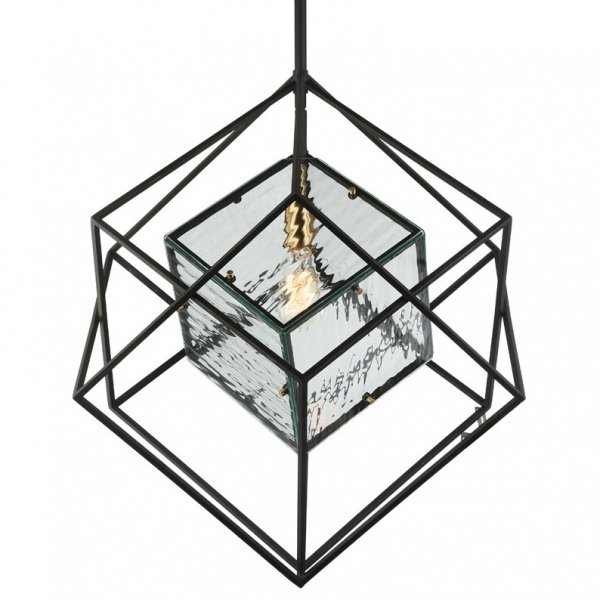Люстра Glass Cub Pendant 61 Черный Люстра Glass Cub Pendant 61 Черный в Брянске | Loft Concept