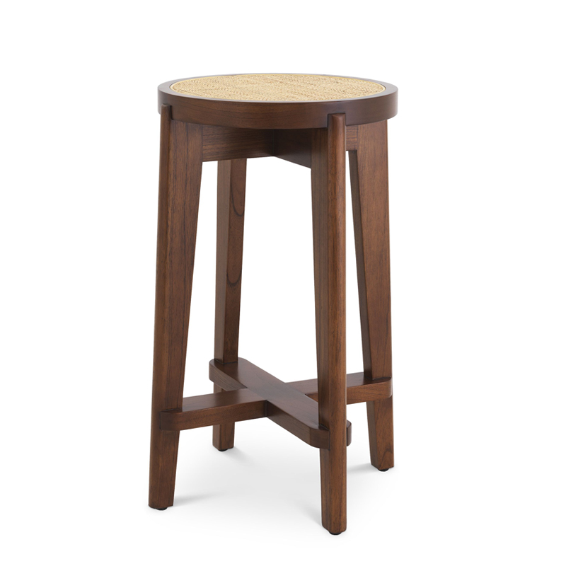 Полубарный стул Eichholtz Counter Stool Dareau brown Бежевый Коричневый Полубарный стул Eichholtz Counter Stool Dareau brown Бежевый Коричневый в Брянске | Loft Concept