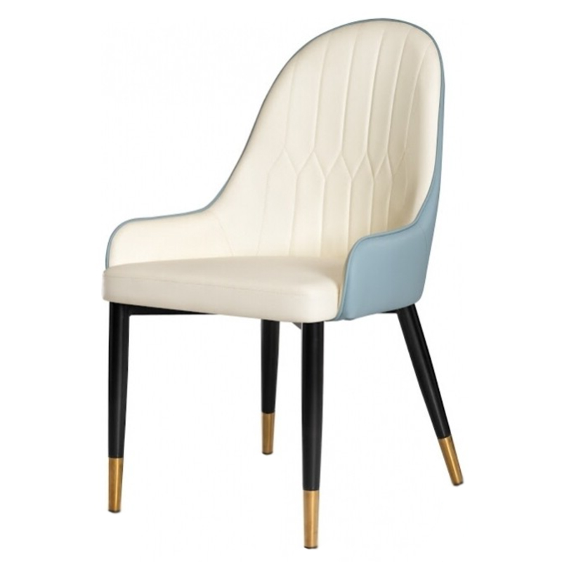 Стул Helen Chair Белый Латунь Голубой Черный Стул Helen Chair Белый Латунь Голубой Черный в Брянске | Loft Concept