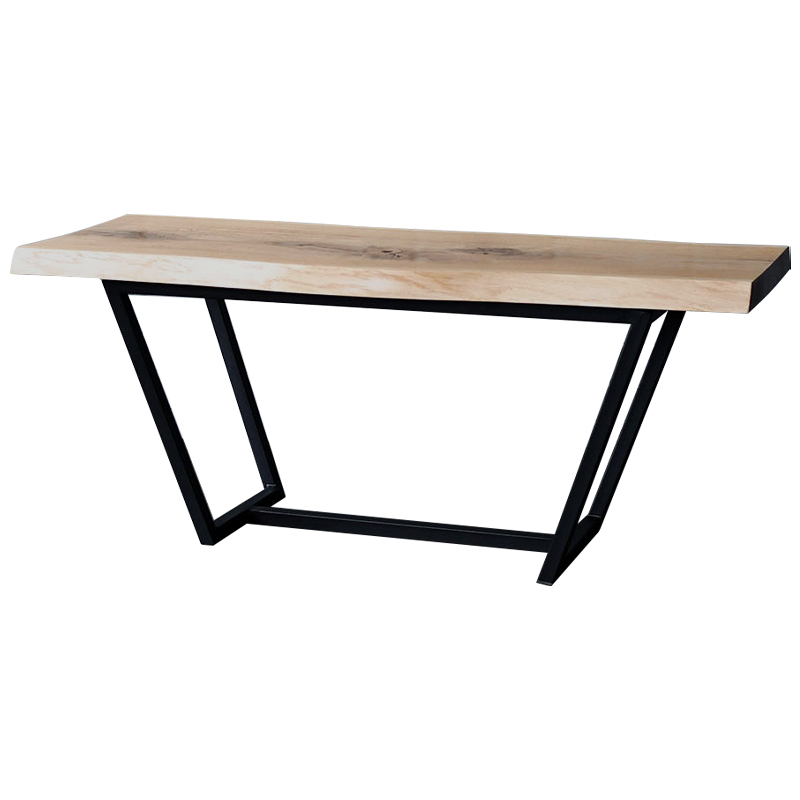Кофейный стол Pike Industrial Metal Rust Coffee Table Черный Светлый дуб в Брянске | Loft Concept 