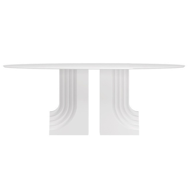 Обеденный стол Carlo Scarpa Oval Dining Table Белый Обеденный стол Carlo Scarpa Oval Dining Table Белый в Брянске | Loft Concept