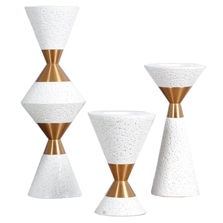 Подсвечник Taper white Белый Золотой Подсвечник Taper white Белый Золотой в Брянске | Loft Concept