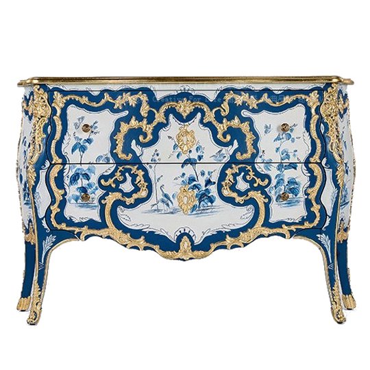 Комод в стиле рококо Rococo Casket Синий  в Брянске | Loft Concept 