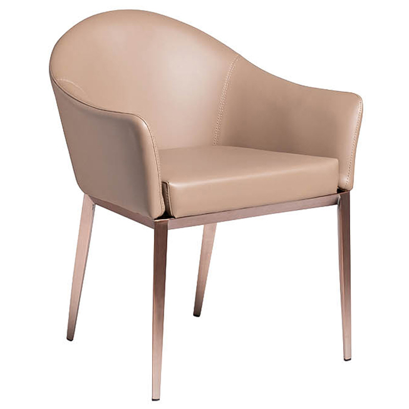 Стул Value Chair eco-leather Бежевый Медь Стул Value Chair eco-leather Бежевый Медь в Брянске | Loft Concept
