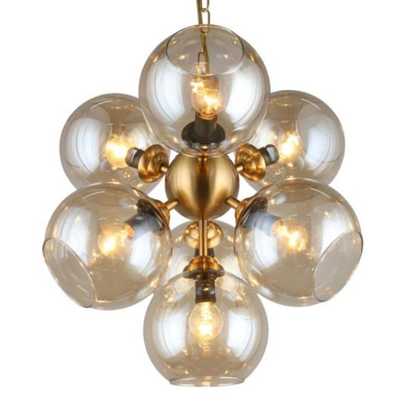 Люстра с дымчатым стеклом Bubble Glass Bronze Люстра с дымчатым стеклом Bubble Glass Bronze - Loft-Concept в Брянске