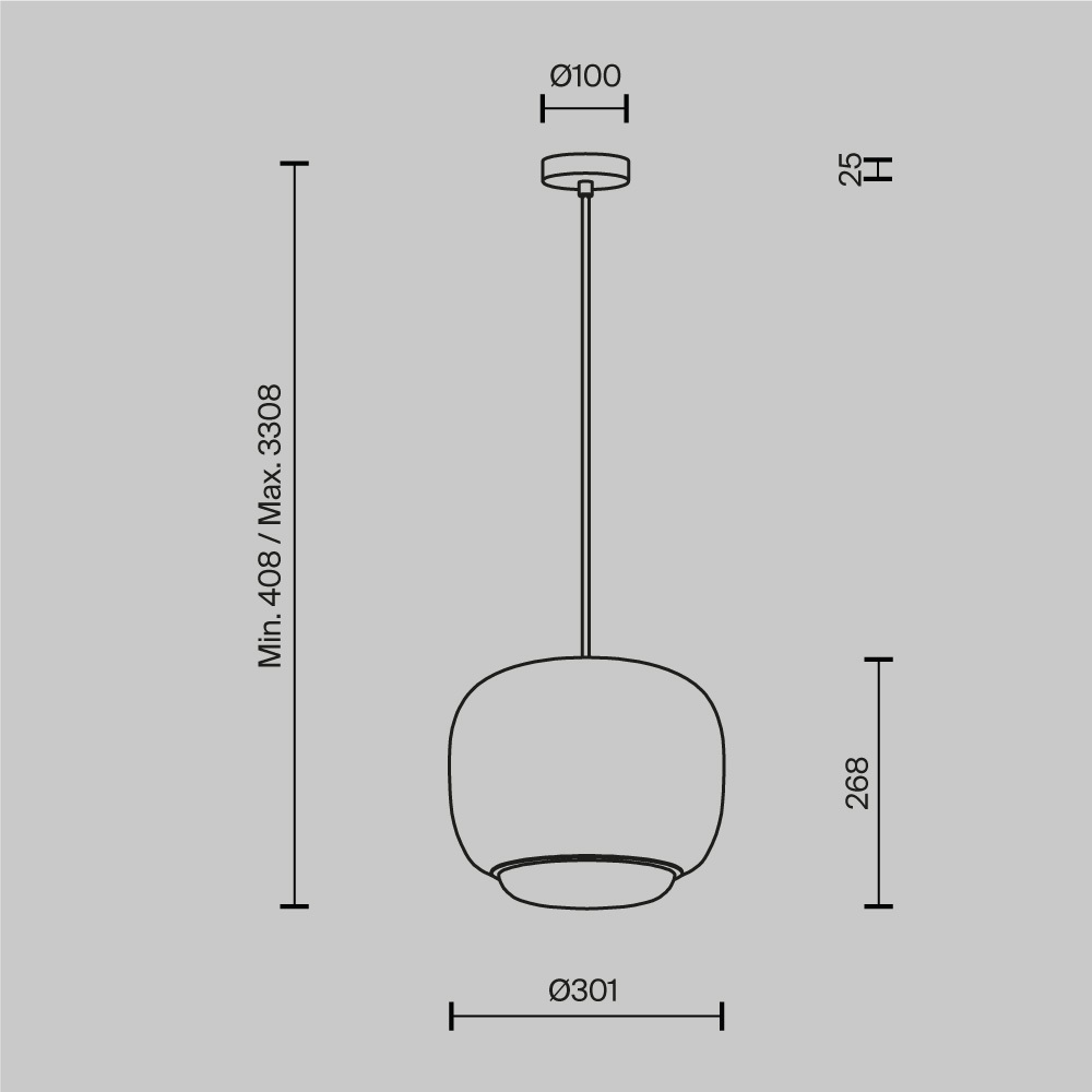 Подвесной светильник Brio Белый 3000К 20Вт в Брянске
