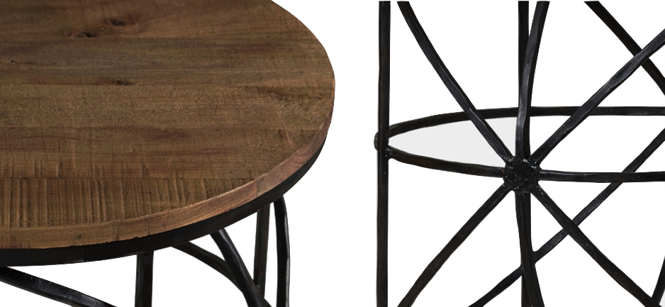 Журнальный стол Industrial Rust Round Sphero Table - Loft-Concept в Брянске