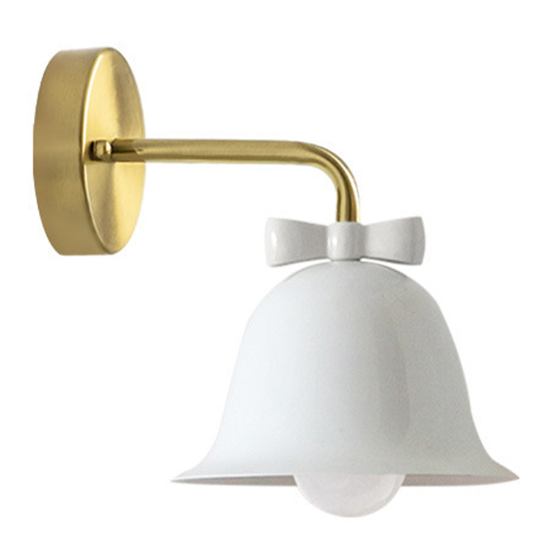 Бра Колокольчик Bell with Bow White Wall Lamp Белый Белый Красный Морская синь Золотой Бра Колокольчик Bell with Bow White Wall Lamp Белый Белый Красный Морская синь Золотой в Брянске | Loft Concept