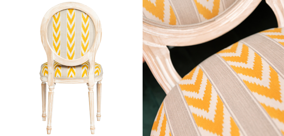Стул Ikat Pattern с желтым узором Стул Ikat Pattern с желтым узором - Loft-Concept в Брянске