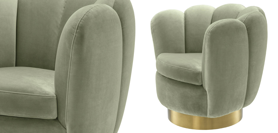 Кресло Eichholtz Swivel Chair Mirage pistache green Кресло Eichholtz Swivel Chair Mirage pistache green - Loft-Concept в Брянске