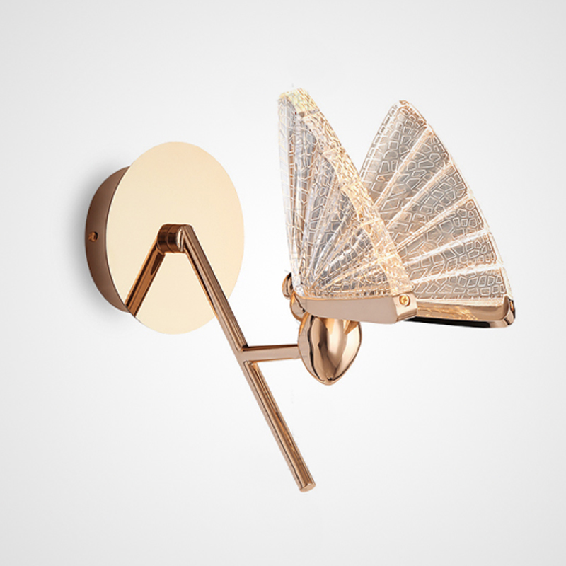 Бра Butterfly Long Wall Lamp A Глянцевое золото Прозрачный Бра Butterfly Long Wall Lamp A Глянцевое золото Прозрачный в Брянске | Loft Concept