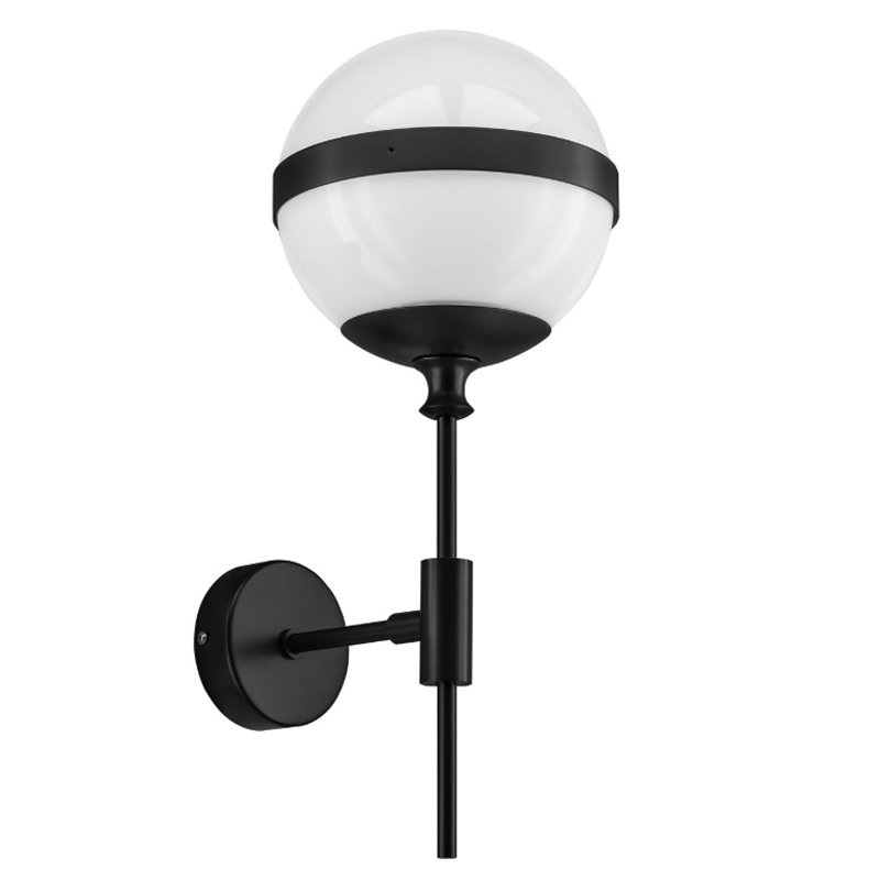 Бра Peggy Wall Lamp Белый Черный матовый Бра Peggy Wall Lamp Белый Черный матовый в Брянске | Loft Concept